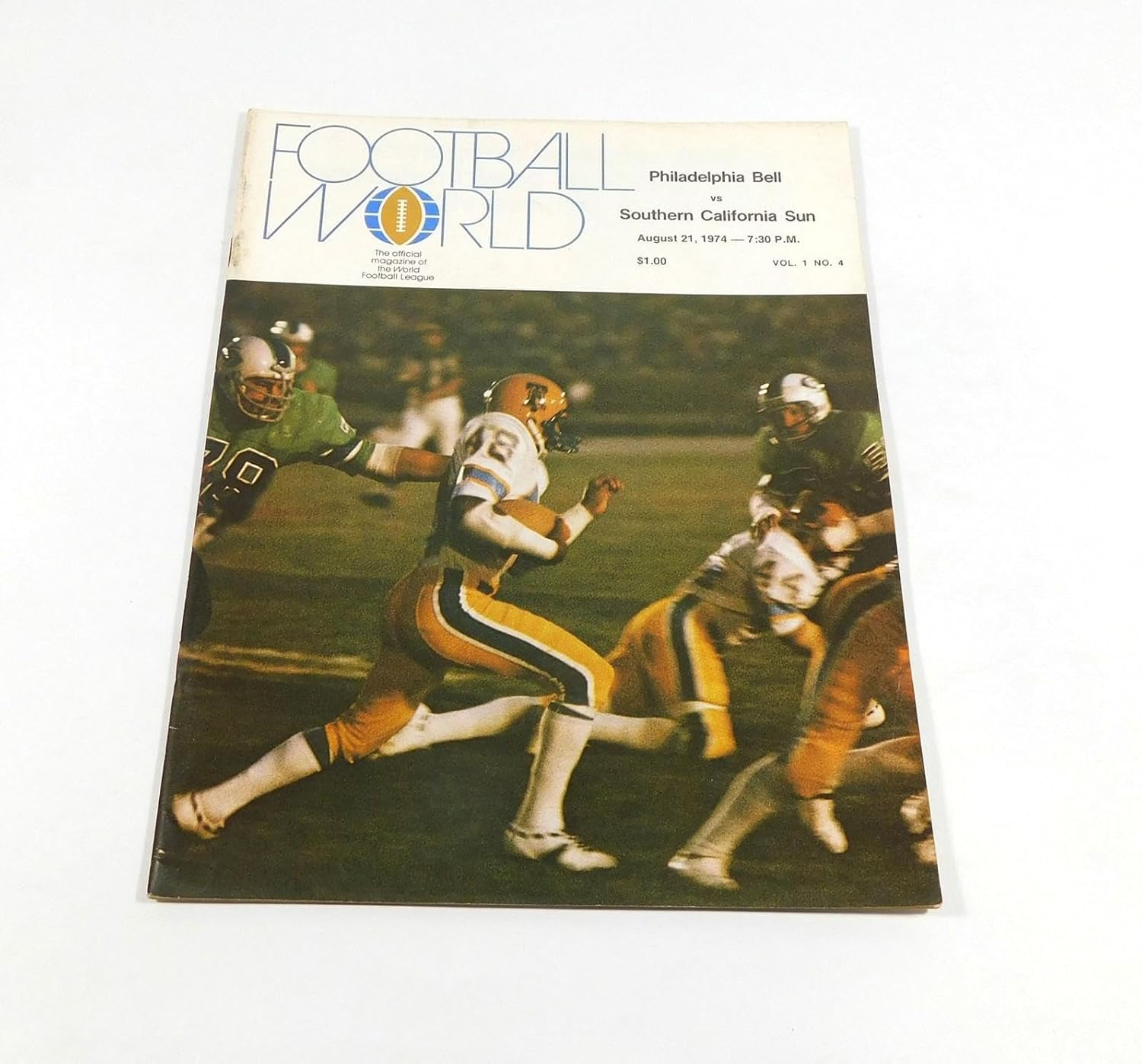 1974 Southern California Sun at Philadelphia Bell WFL Football Program 8-21-74 - NFL Programs