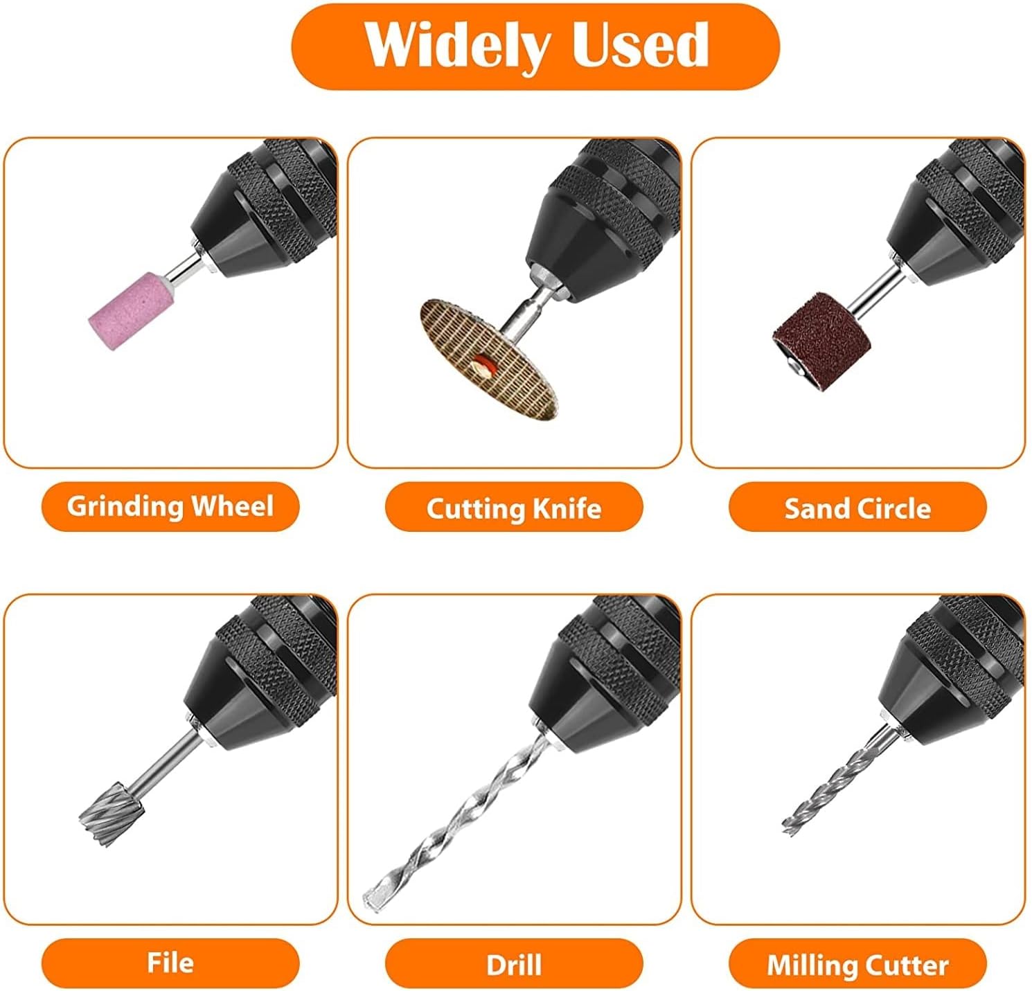 Fixinus 2 Pieces Drill Chuck Adapter - 1/4 Inch Hex Shank Drill Bit Adapter, Impact Chuck Adapter Keyless Drill Chuck for Impact Driver (0.6-8mm, 0.3-3.6mm)