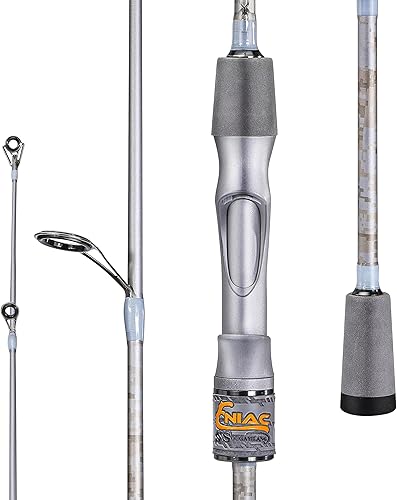 Miniatura 8 de Sougayilang Caña de pescar, varilla giratoria de grafito IM6 y caña de fundición, dos piezas, mango de superpolímero para pesca de lubina