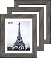 Vista 67 de VCK 8x10 Picture Frames - Black, Wide Border Solid Wood Frame, Display Photo in Horizontal and Vertical, for Home, Office, Gallery, Woodgrain