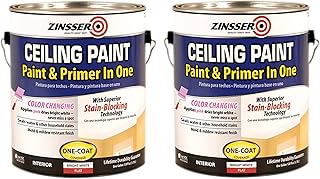 Zinsser 260967-2PK Ceiling Paint and Primer in One, Gallon, White, 2 Pack