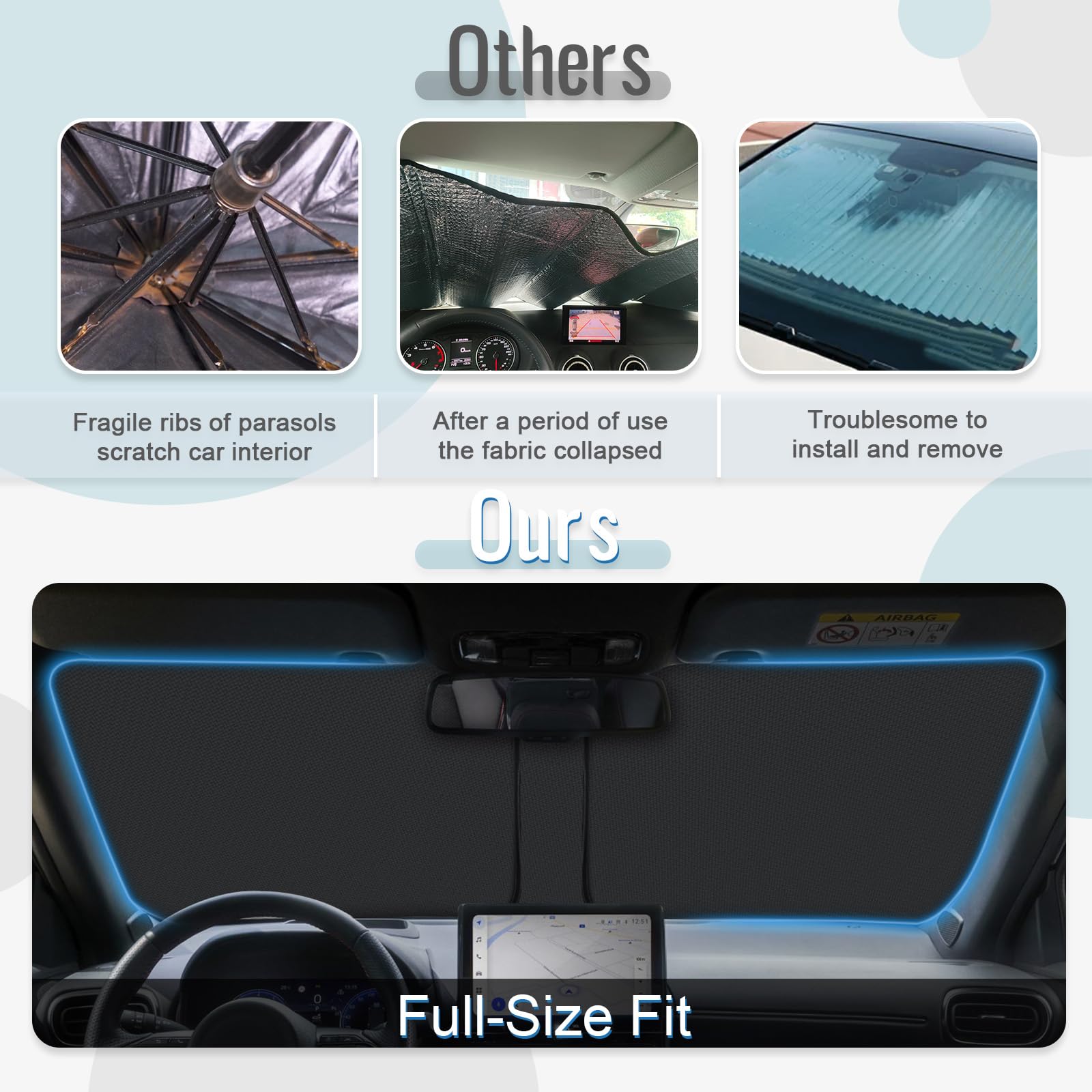 [Mise à Niveau] CDEFG Compatible avec Toyota Yaris Cross 2021-2025 2026 Pare-Soleil Pare-Soleil Pare-Soleil Avant Pare-Soleil Pare-Brise Pare-Soleil Voiture Pare-Soleil Accessoires