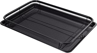 Crisping Basket & Tray Set | (9" X 13") Air Fryer Basket For Oven | Crisper Tray Non-Stick, Oven Baking Tray with Elevated Mesh