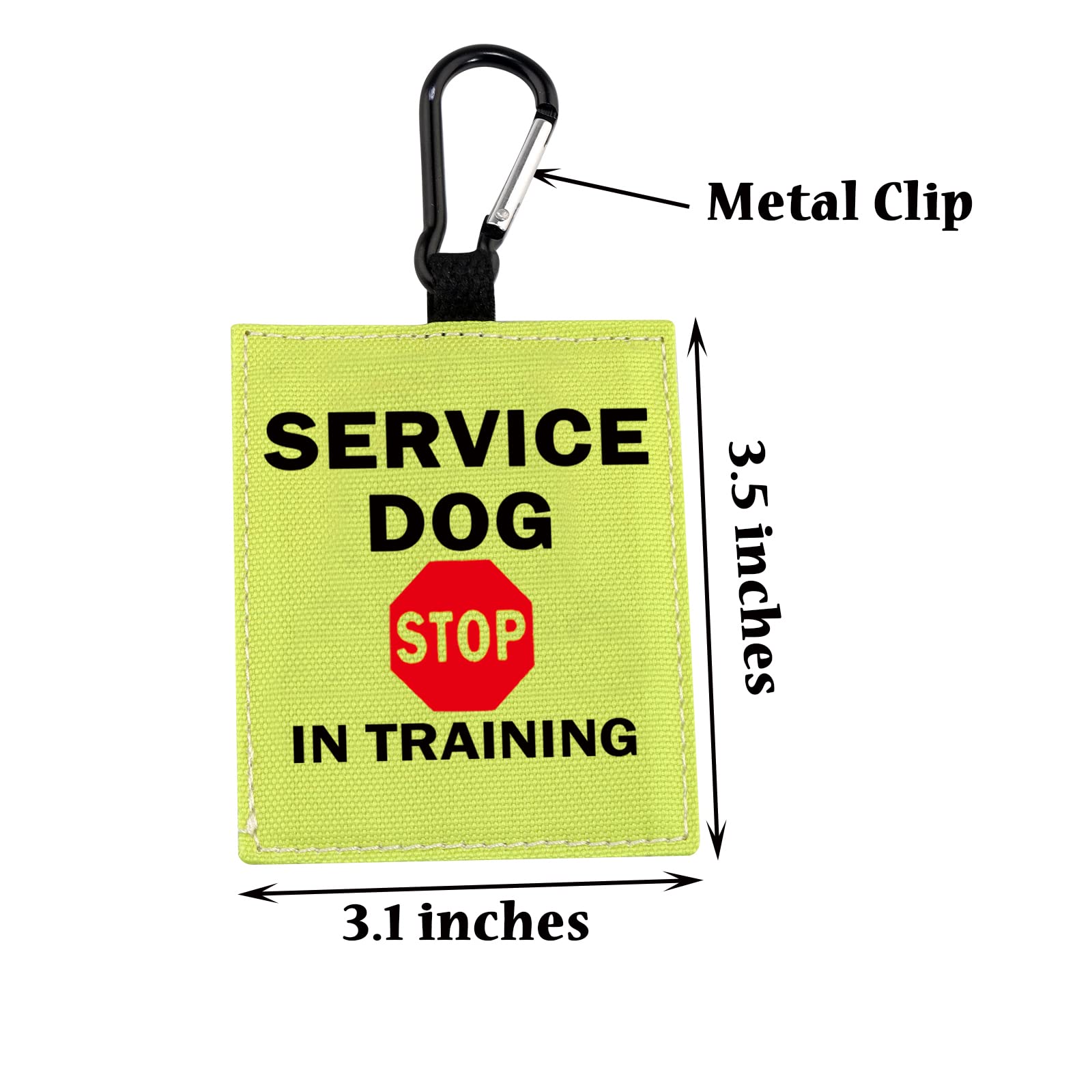 PWHAOO Service Dog Stop in Training Alert zawieszka dla psa do zawieszenia na zawieszce dla psa do zawieszania łatek pomoc dla psa do powieszenia naszywki alarmowe dla psa ('Service Dog Stop Alert)