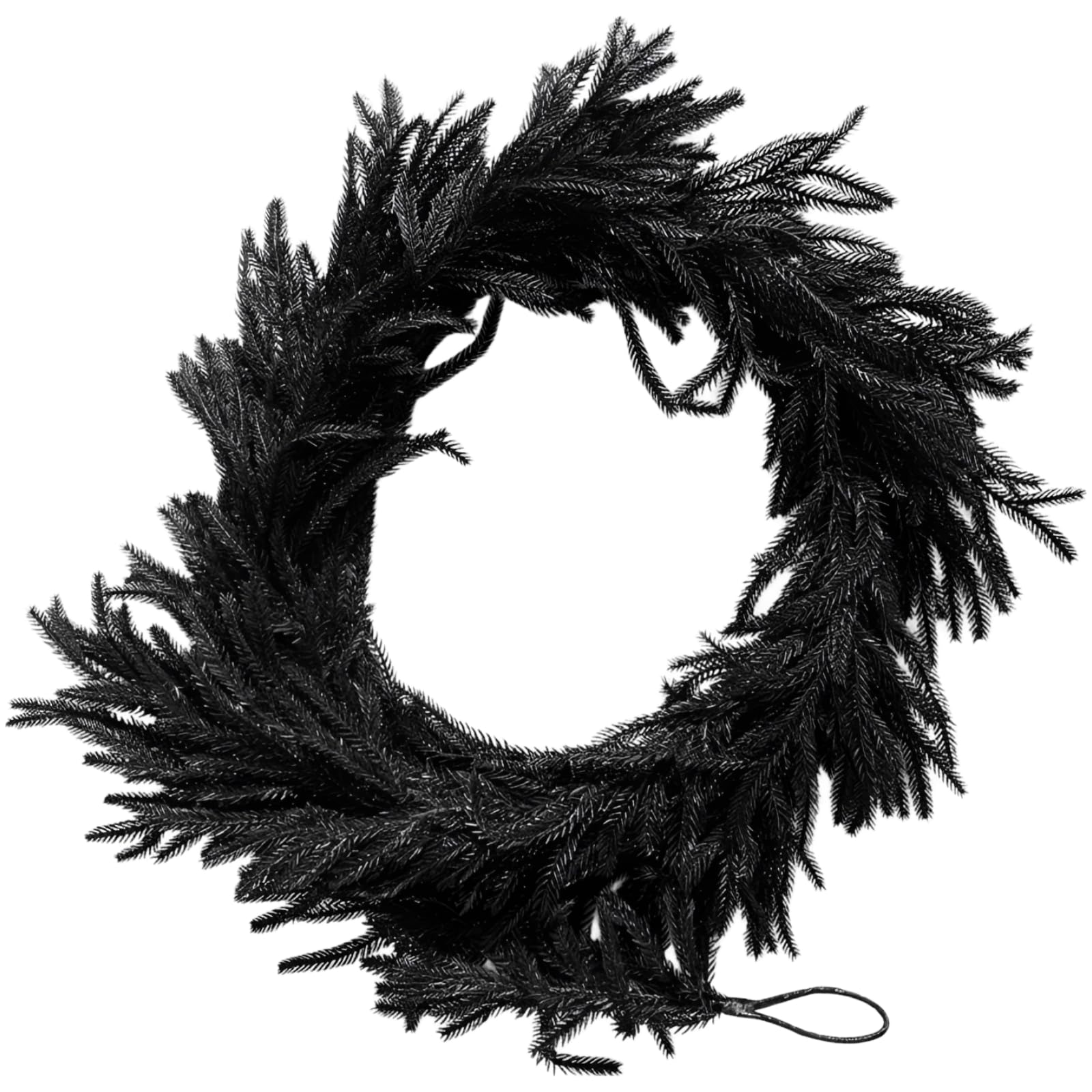 Guirlande de pin Norfolk noir 1,8 m au design doux et flexible