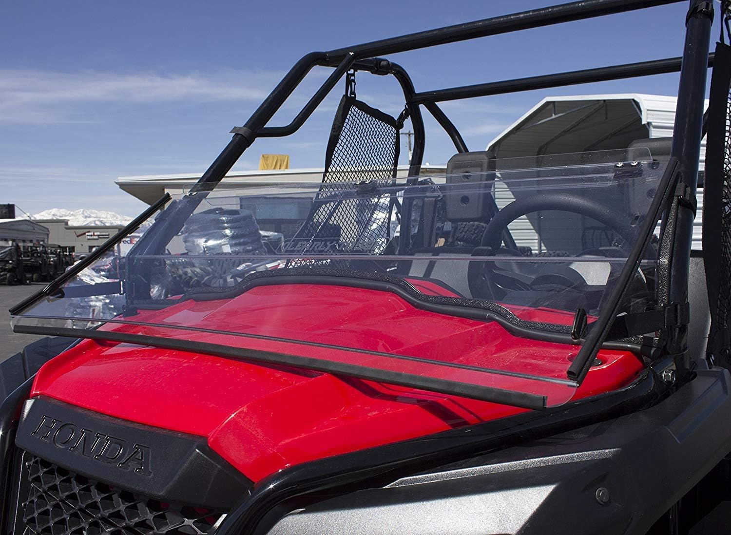 Clearly Tough Honda Pioneer 500 / 520 Windshield - Full Folding - Lexan MR10 | SCRATCH RESISTANT | Made in the USA! | Easy on and off w/ Scratch Resistant Hard Coat