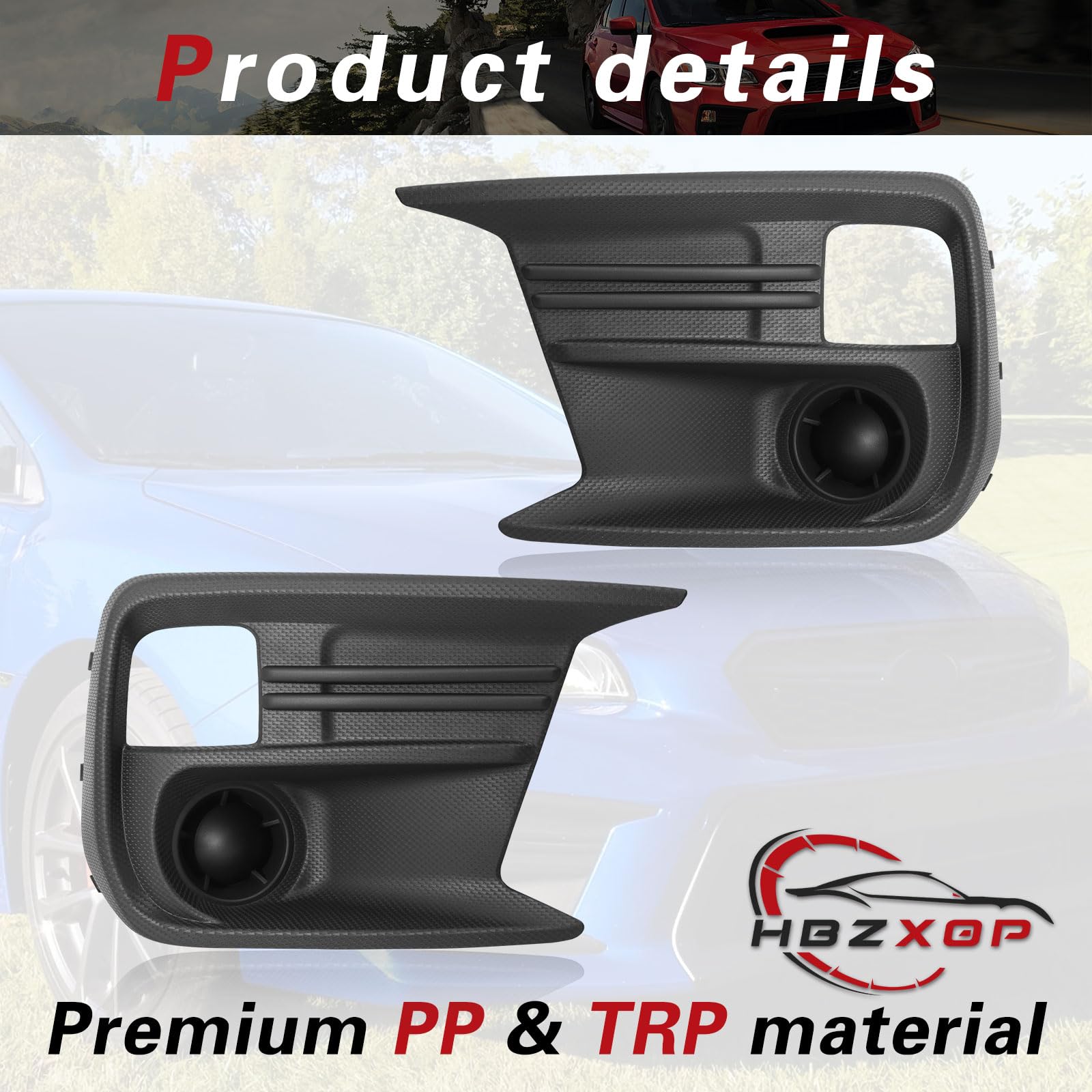 Amazon | Hbzxqp フォグライトカバー 2018-2021 スバル WRX/STI 交換用