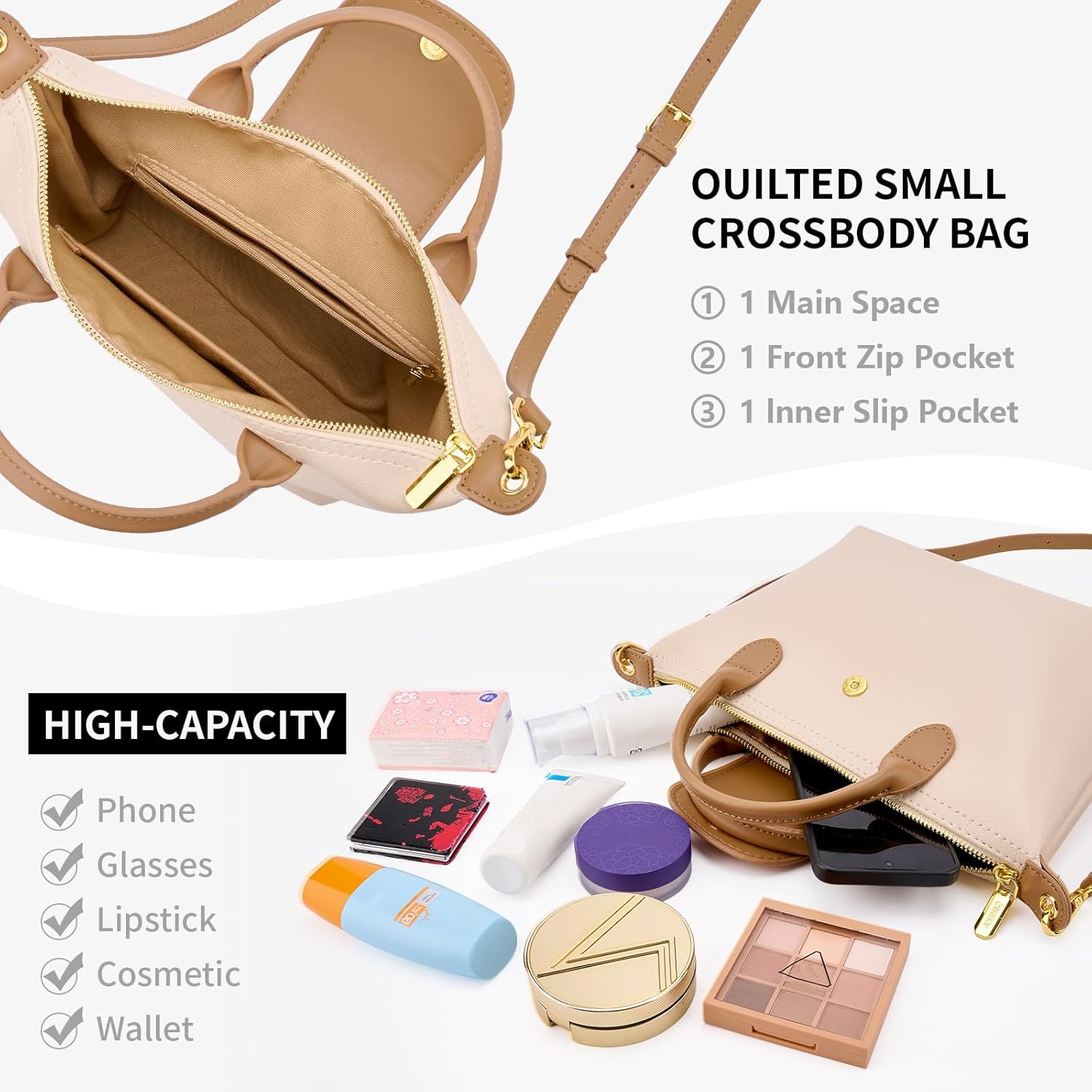 Leakkle Crossbody Bag for Women,Adjustable shoulder strap,Lightweight waterproof tote handle Purse for travel, work and daily use - Image 4