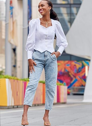 Miniatura 4 de McCall's M8181A5 - Kit de patrones de costura para mujer con mangas de abombo, diseño de código M8181, tallas 6-14