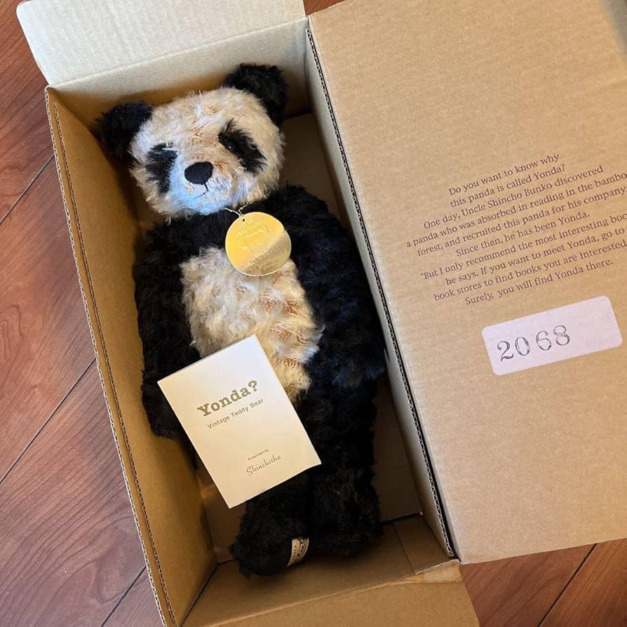 【最終値下げ＊新品・美品】新潮文庫　ヨンダパンダ　ビンテージテディベア Amazon.co.jp: Yonda? テディベア パンダ 新潮社ノベルティ