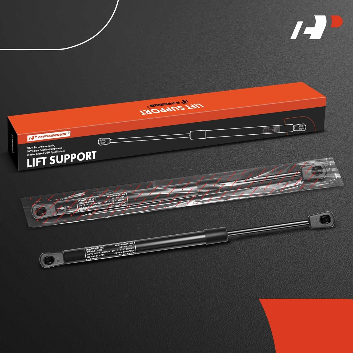 A-Premium Hood Bonnet Lift Supports Shock Struts Replacement for Ford Thunderbird Coupe Mercury Cougar Sedan, 1989-1997, 2-PC Set