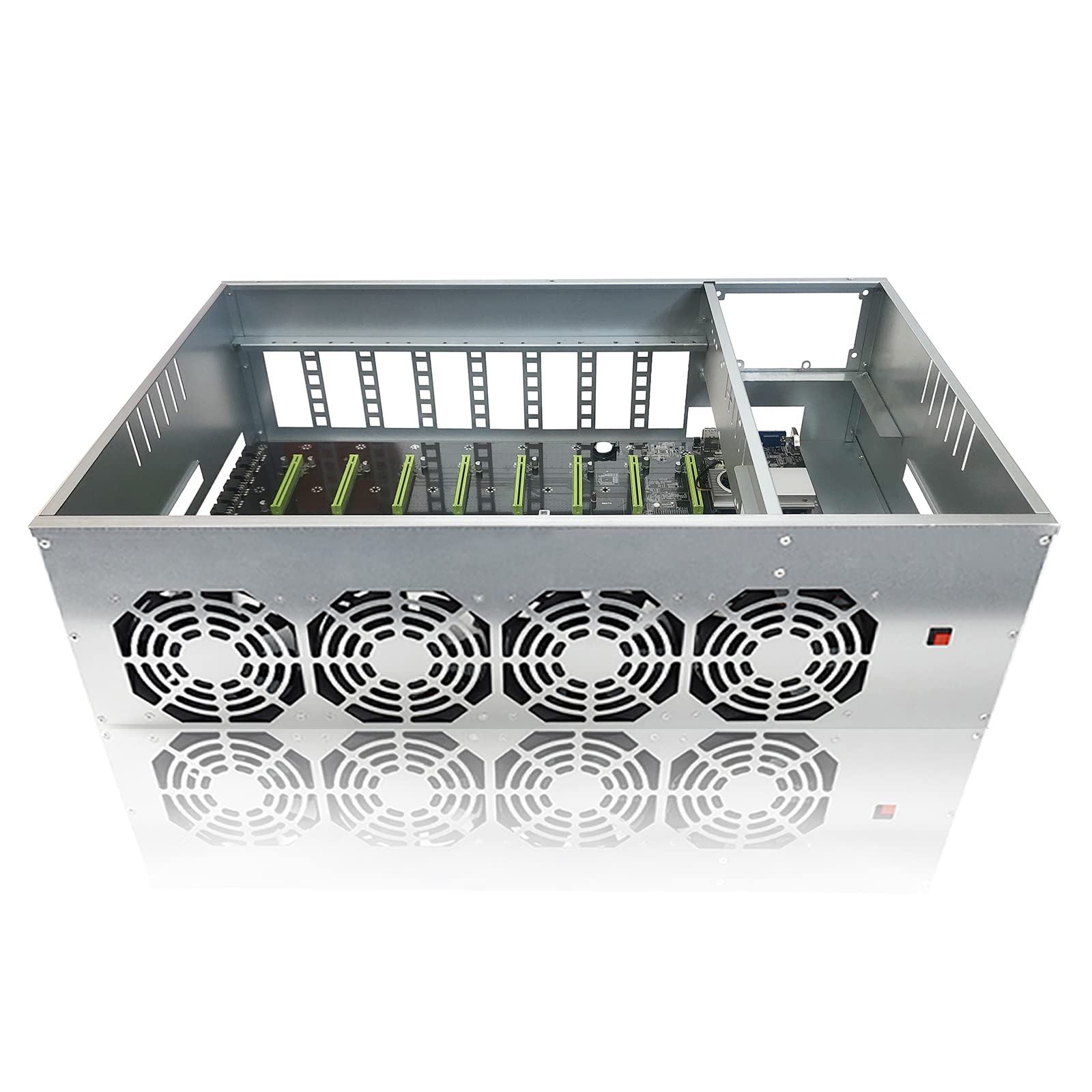 GUGU Mining Motherboard CPU Frame Kit, BTC-D37 8 GPU Complete Miner Rig, Mining Machine System for C