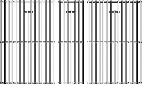 Stainless Steel Cooking Grill Grates Replacement for Nexgrill 720-0882A Evolution Infrared Plus 5-Burner Gas Grills Grates Replacement Parts Cooking Grids with Side Burner, Set of 2, 17 Inch