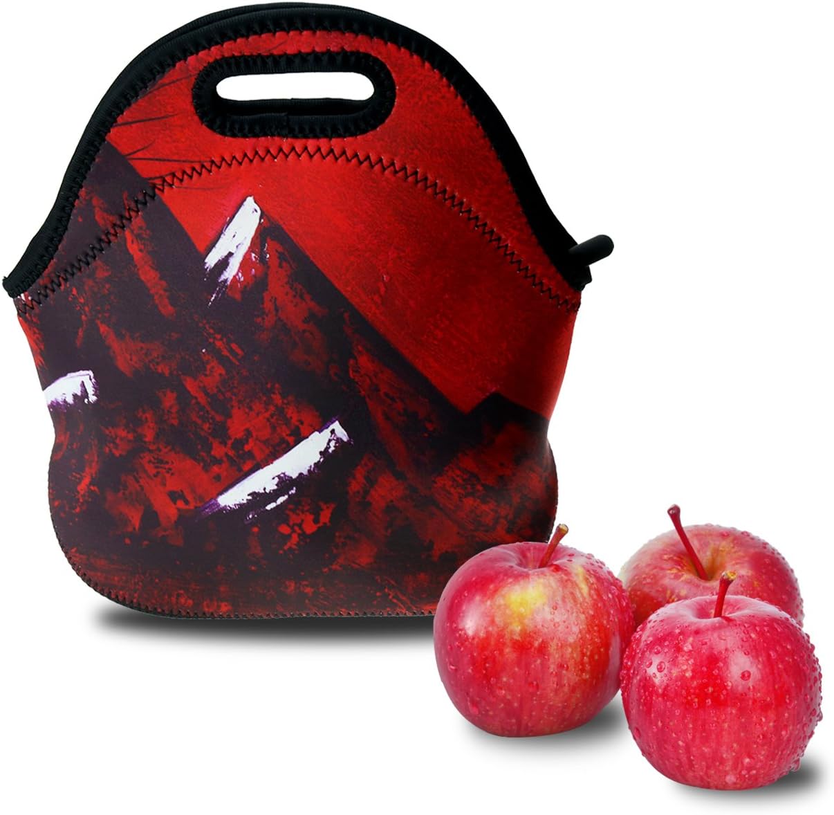 Neoprene Lunch Tote by VOROY - The Cloud Tree Design Waterproof Lunch Bags for Women fashion Reusable Insulated Lunch Bag for Work, Office, School or Gym