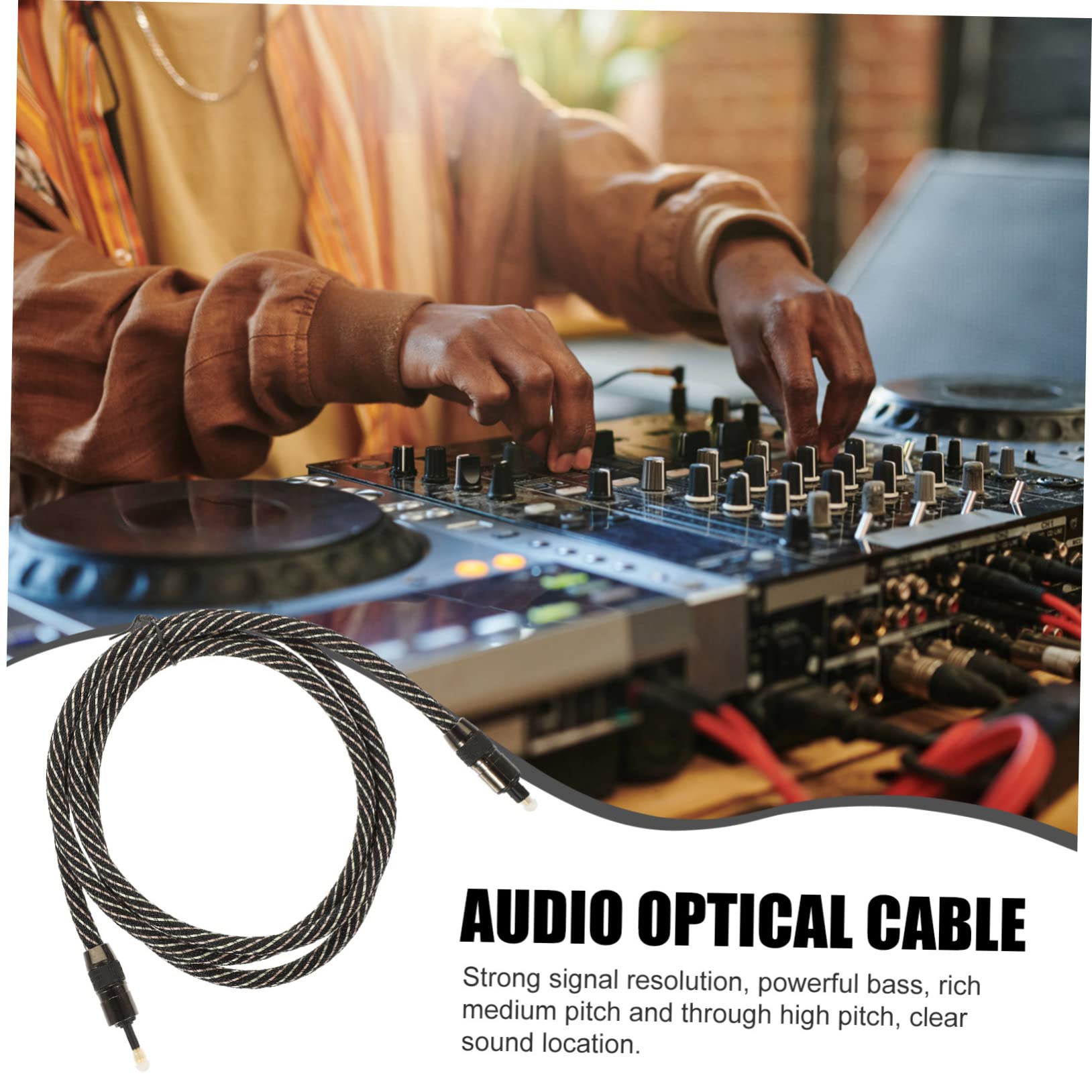 HOMSFOU 3pezzi Cavo Ottico Audio Fibra Connettore Maschio Maschio Compatibile Con Amplificatori e Home Theater Trasmissione Digitale Affidabile Design Flessibile e Resistente