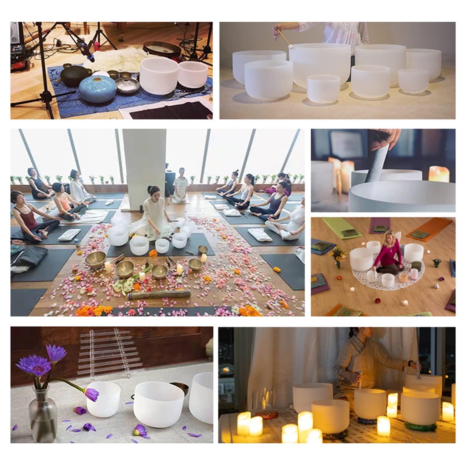 Kristallklangschale C/D/E/F/G/A/B-Note, Kronenchakra-Quarzkristall-Klangschale Für Meditation, Yoga, Spirituelle Und Körperliche Heilung Und Energiereinigung(EIN Drittes Auge, 9 Zoll)