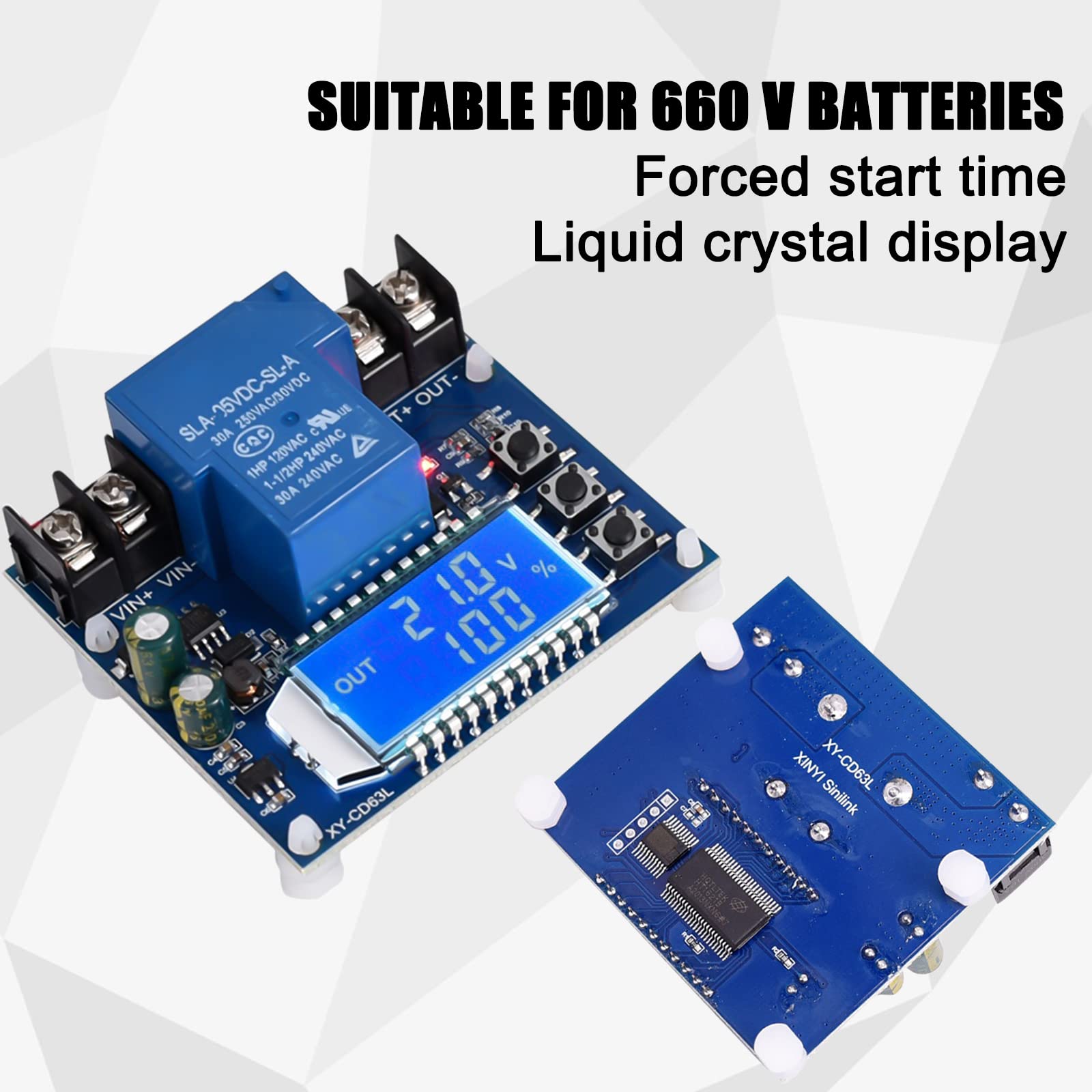 Module De Contrôle Charge/décharge Batterie Lithium DC 6V-60V, 30A, Affichage LCD - XY-L30A