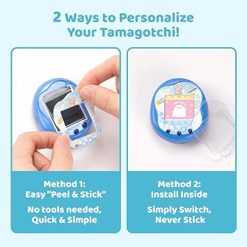 Angel Wing Protective Case for Tamagotchi Uni, Soft TPU Silicone Cover with Faceplate & Star Dust Plug, Anti-Scratch & Waterproof (Blue)
