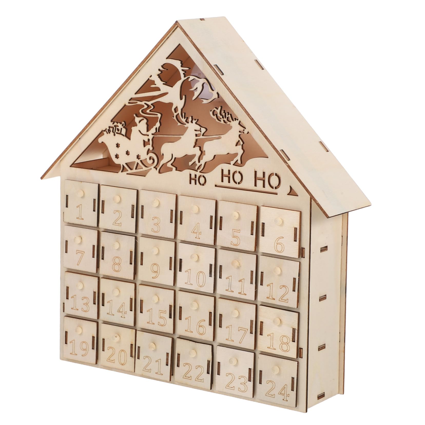 Calendrier de l'Avent de Noël pour table et cheminée conviviale