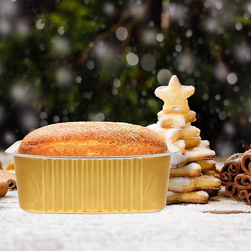 Miniatura 3 de Hemoton 10 cajas de papel de aluminio para pasteles cuencos para hornear contenedor de papel de aluminio para pasteles contenedor de alimentos