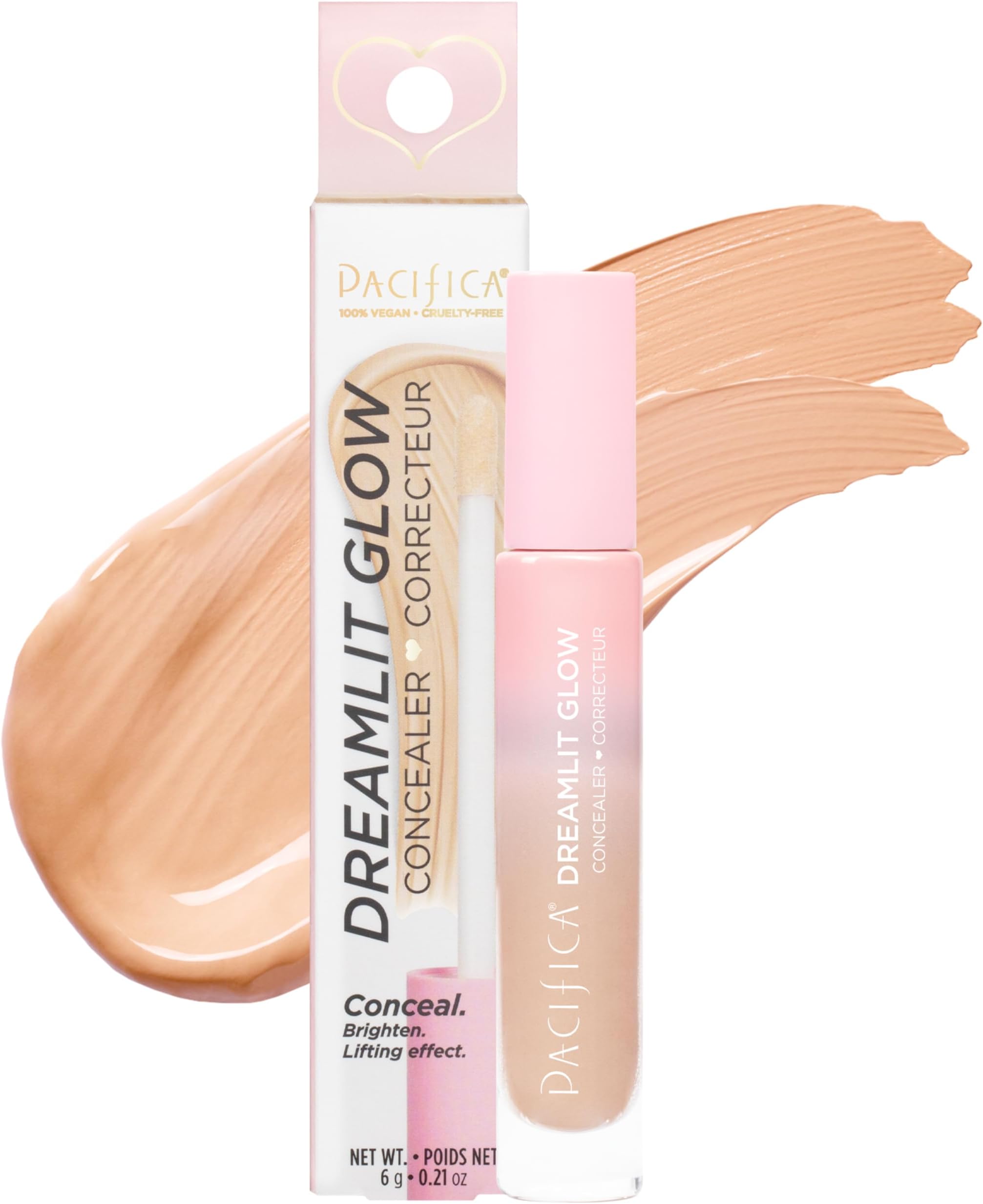 Concealer – DreamLit Glow Full Coverage Concealer with Squalane for Dark Circles & Dark Spot Correction, Lightweight & Long-Lasting, Vegan & Cruelty-Free, Shade 09 (Warm Honey)
