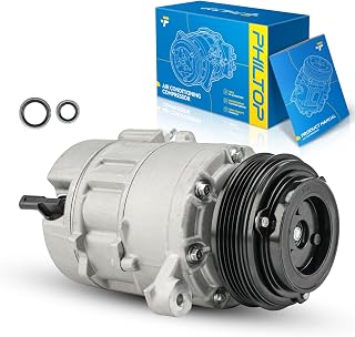 PHILTOP A/C Compressor 198381 Replacement for Chevy Silverado 1500 (14-19 4.3L/5.3L/6.2L); Replacement for GMC Sierra 1500 (14-18 4.3L/5.3L/6.2L)