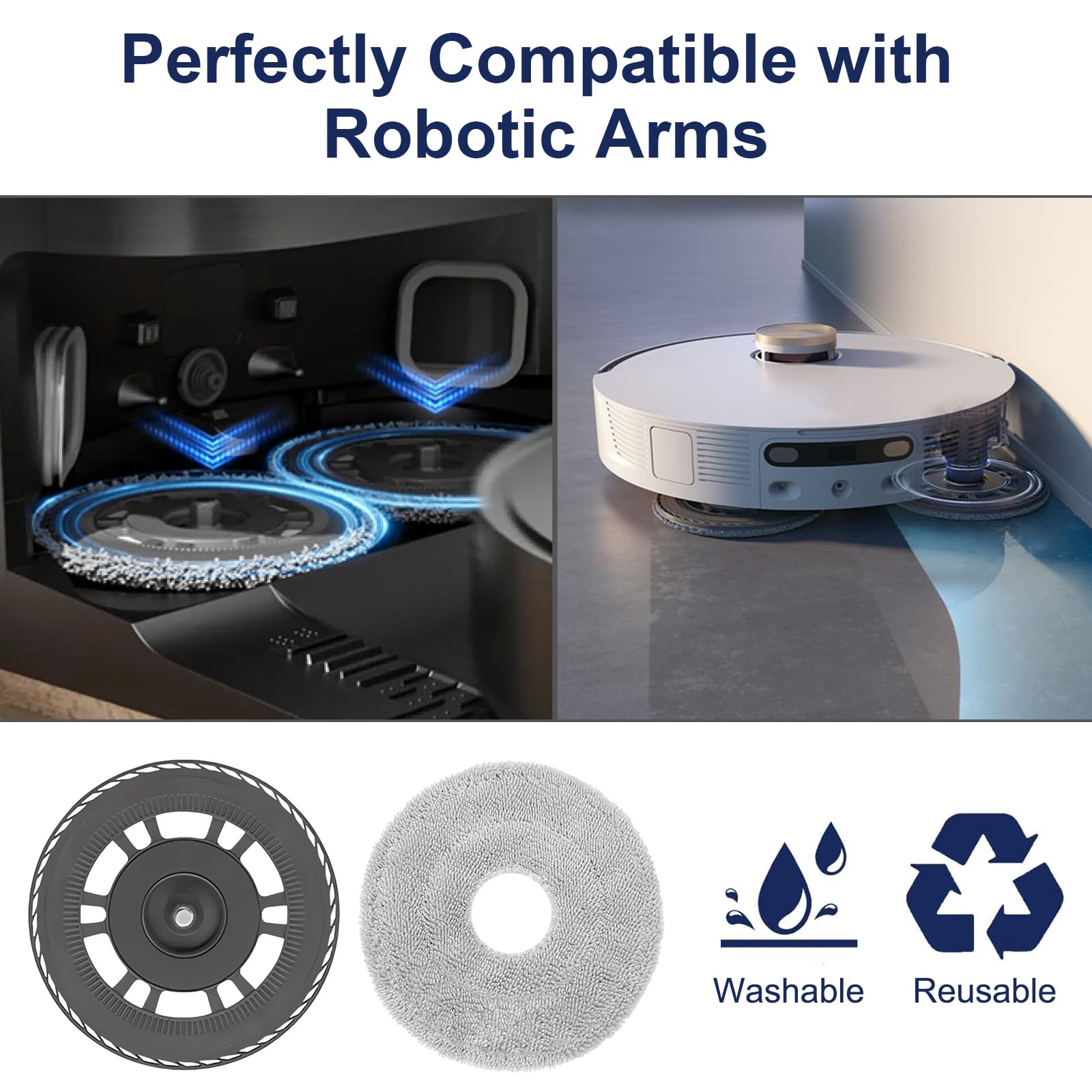 Tampons De Rechange Pour Aspirateur Robot Dreame L10s Pro Ultra Heat, X40 Ultra | Leroy Merlin