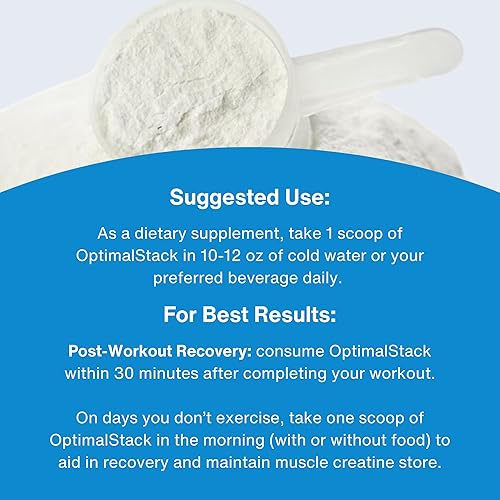 Miniatura 7 de OptimalStack - Monohidrato de creatina, HMB y vitamina D3 Stack  con creatina Creapure, dosis clínica de myHMB y vitamina D3  Certificado NSF for