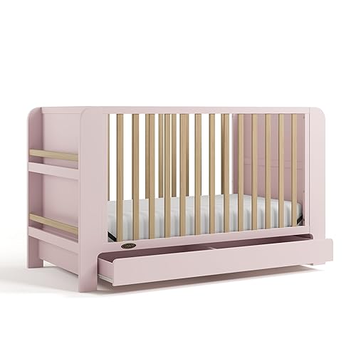 Miniatura 17 de Graco Read-with-Me Cuna convertible 4 en 1 con cajón (Oliva con madera flotante) - Certificado GREENGUARD Gold Se convierte en cama infantil, cama