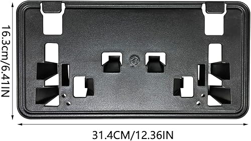 Vista 6 de Soporte de marco de matrícula para parachoques delantero compatible con accesorios Ford F150 2021 2022 2023 2.7L, 3.0L, 3.5L V6, reemplaza