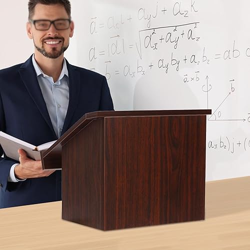 Miniatura 4 de Podio plegable para mesa, soporte de podio plegable portátil, atril de escritorio plegable, soporte de podio de 14.57 x 10.16 x 12.6 pulgadas,