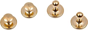 Clergy Collar Polished Studs Set Gold