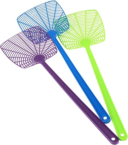 Chef Craft Select - Juego de matamoscas de 18 pulgadas, juego de 3 piezas, púrpuraverdeazul (Modelo 21041)