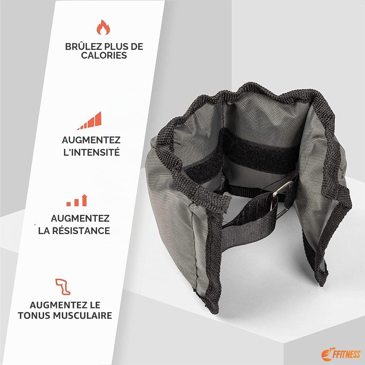 Poids pour poignet et cheville Wrist/Ankle Weights (2 x 2 kg) avec sangle réglable, idéal pour l'entraînement en gymnastique aérobic Fitness Amélioration musculaire