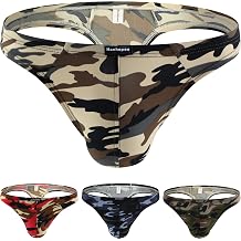 Mens Camouflage Thong Underwear Thong Panties Multi-Pack