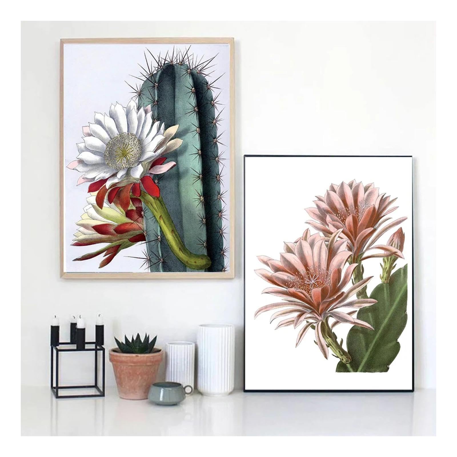 Art mural de bureau avec affiche de plante verte cactus pour maison - 8