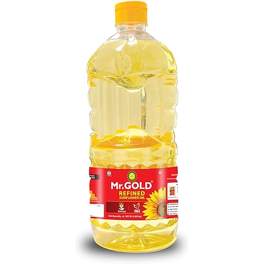 MrGold Refined Sunflower Oil Can 2L Light Oil Agmark Vitami
