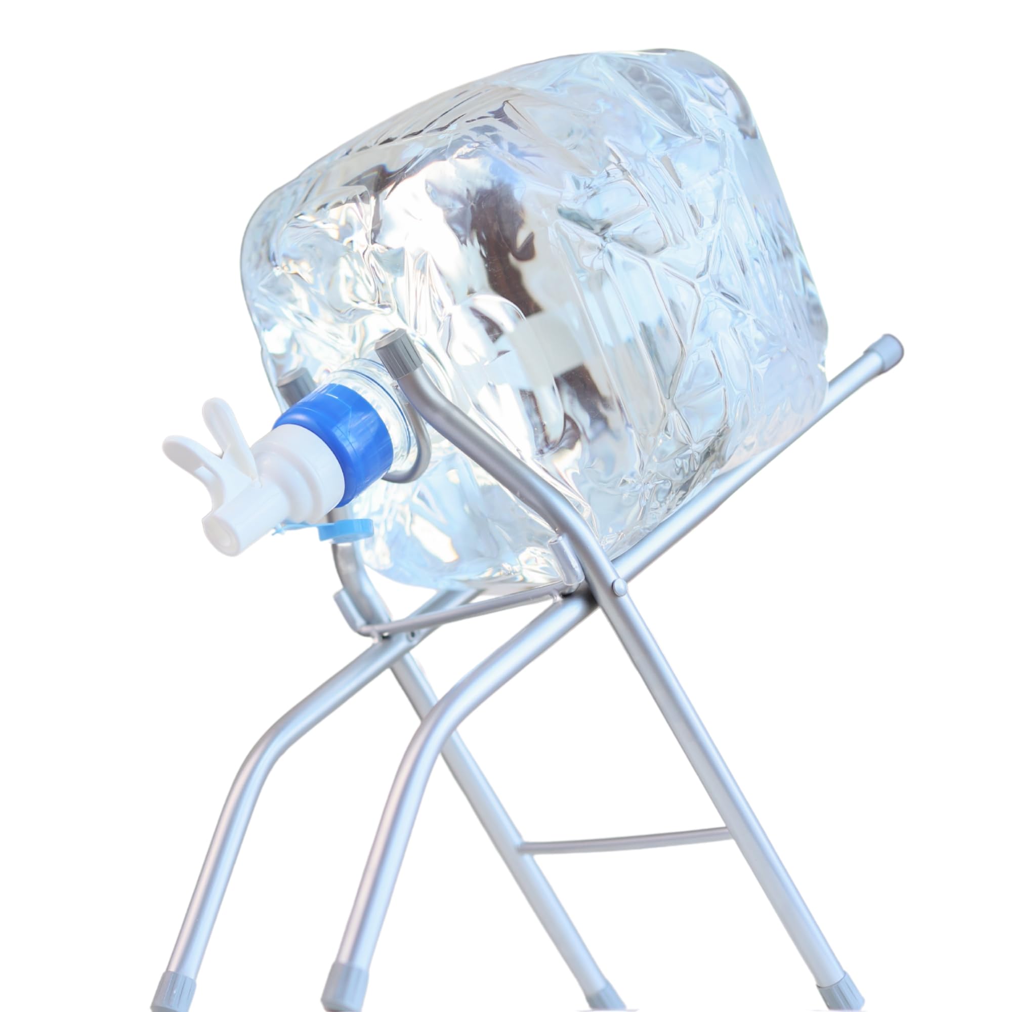 地震対策◎そのまま使えるポータブルスタンド+水ボトルセット（12L×2） 災害対策◎そのまま使えるポータブルスタンド+水ボトルセット