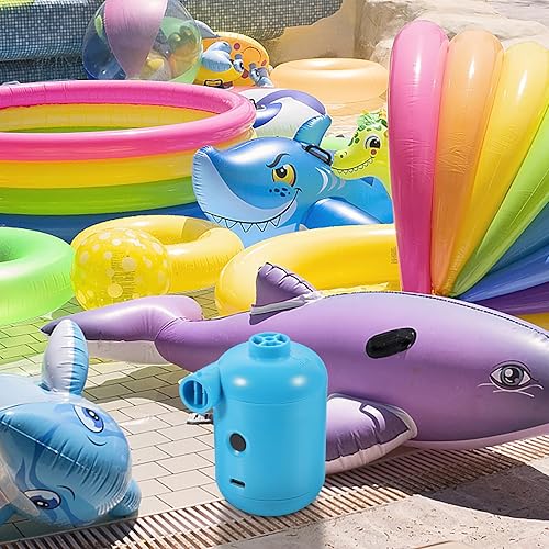 Miniatura 8 de Toyvian Bomba de aire eléctrica portátil USB, inflador multiusos y bolsa de almacenamiento al vacío, compresor para colchones de aire, piscina y