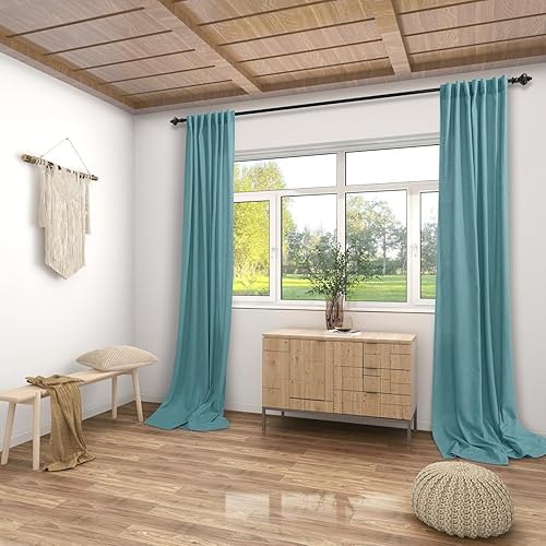 Miniatura 52 de KOUFALL Cortinas transparentes de lino de 90 pulgadas, cortinas para Sala Modernas 2025 De Lino Elegantes, cortinas personalizadas con pestaña