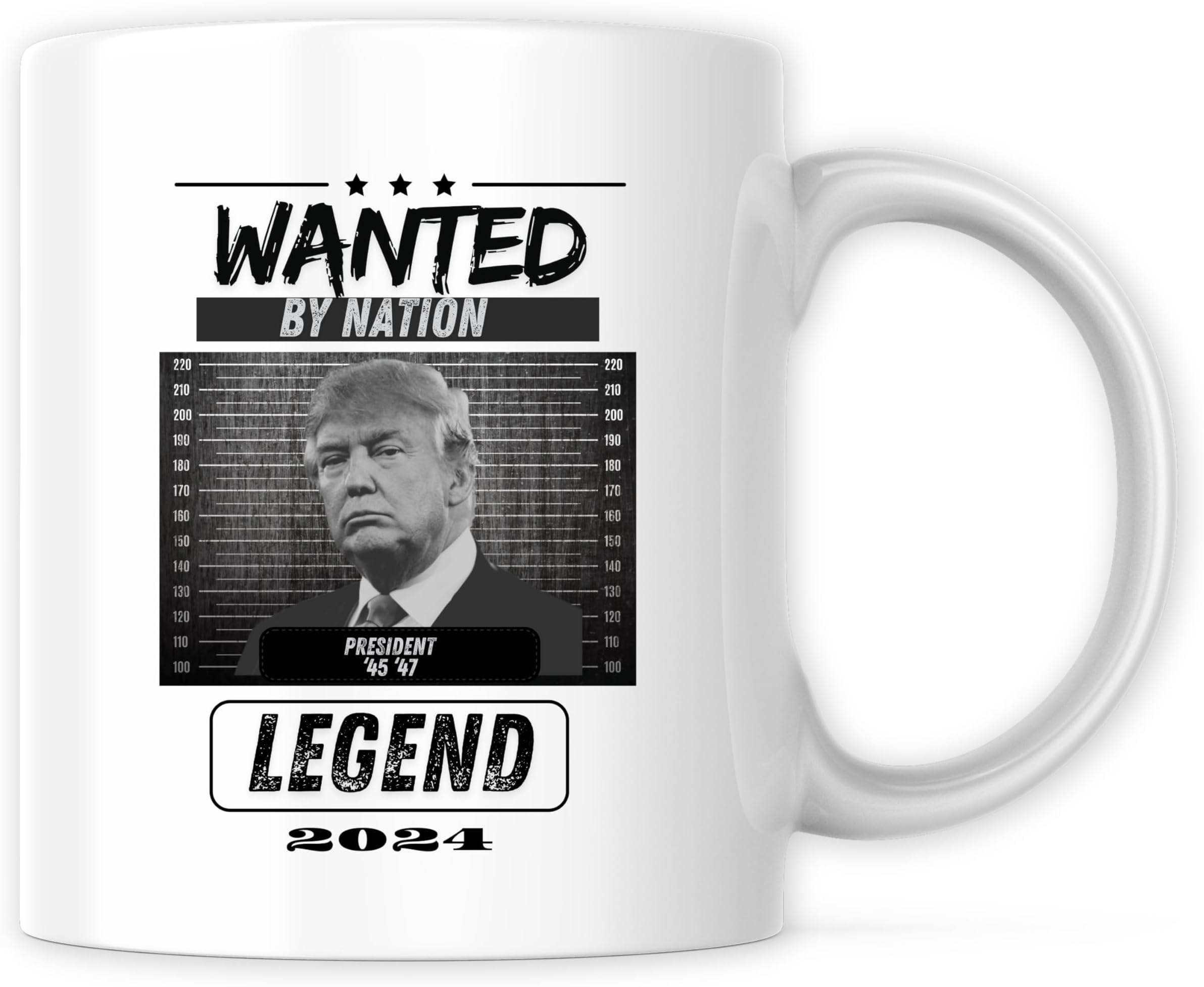 Wanted by Nation Trump 2024 - Trump 2024 Vance Presidential MAGA Felon - 11 Oz Coffee Mug Great Gift for Holiday Birthday Christmas - Premium Ceramic Dye Sublimation Mug - AAMG0626