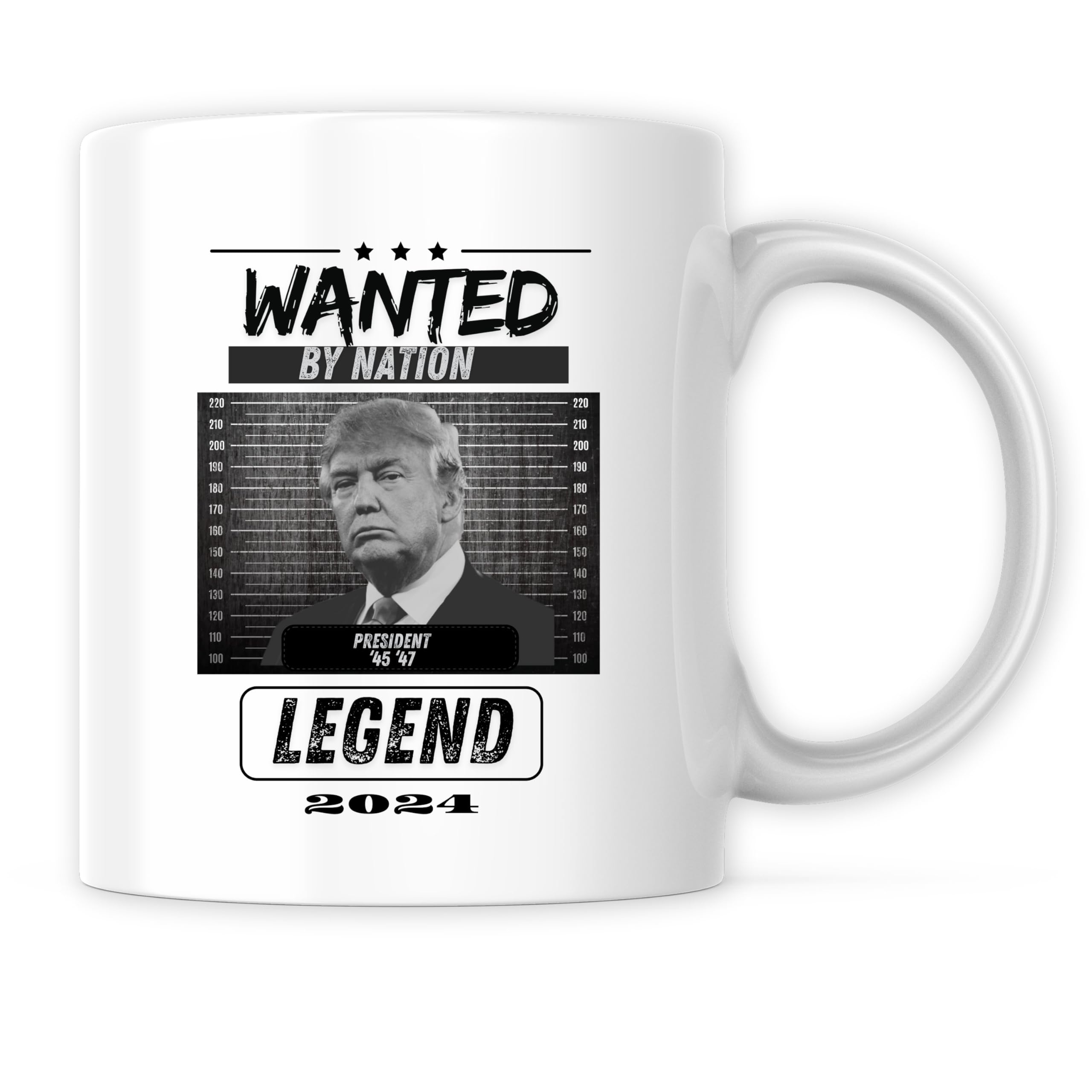 Wanted by Nation Trump 2024 - Trump 2024 Vance Presidential MAGA Felon - 11 Oz Coffee Mug Great Gift for Holiday Birthday Christmas - Premium Ceramic Dye Sublimation Mug - AAMG0626