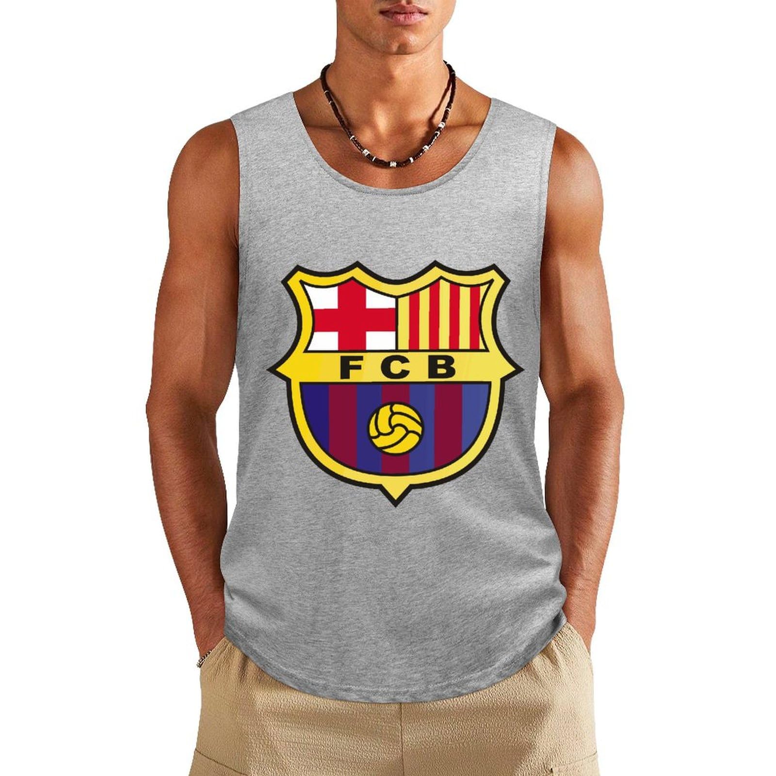 バルセロナ タンクトップ Amazon.co.jp: メンズ タンクトップ FCバルセロナ スポーツ 袖なし 綿