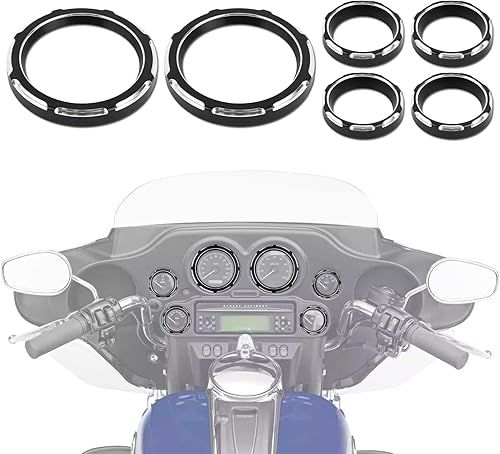 Miniatura 8 de PSLER Kit de bisel de calibre de ráfaga para motocross, tacómetro, tacómetro, para Touring Electra Glide Ultra Classic Street Glide Ultra Limited