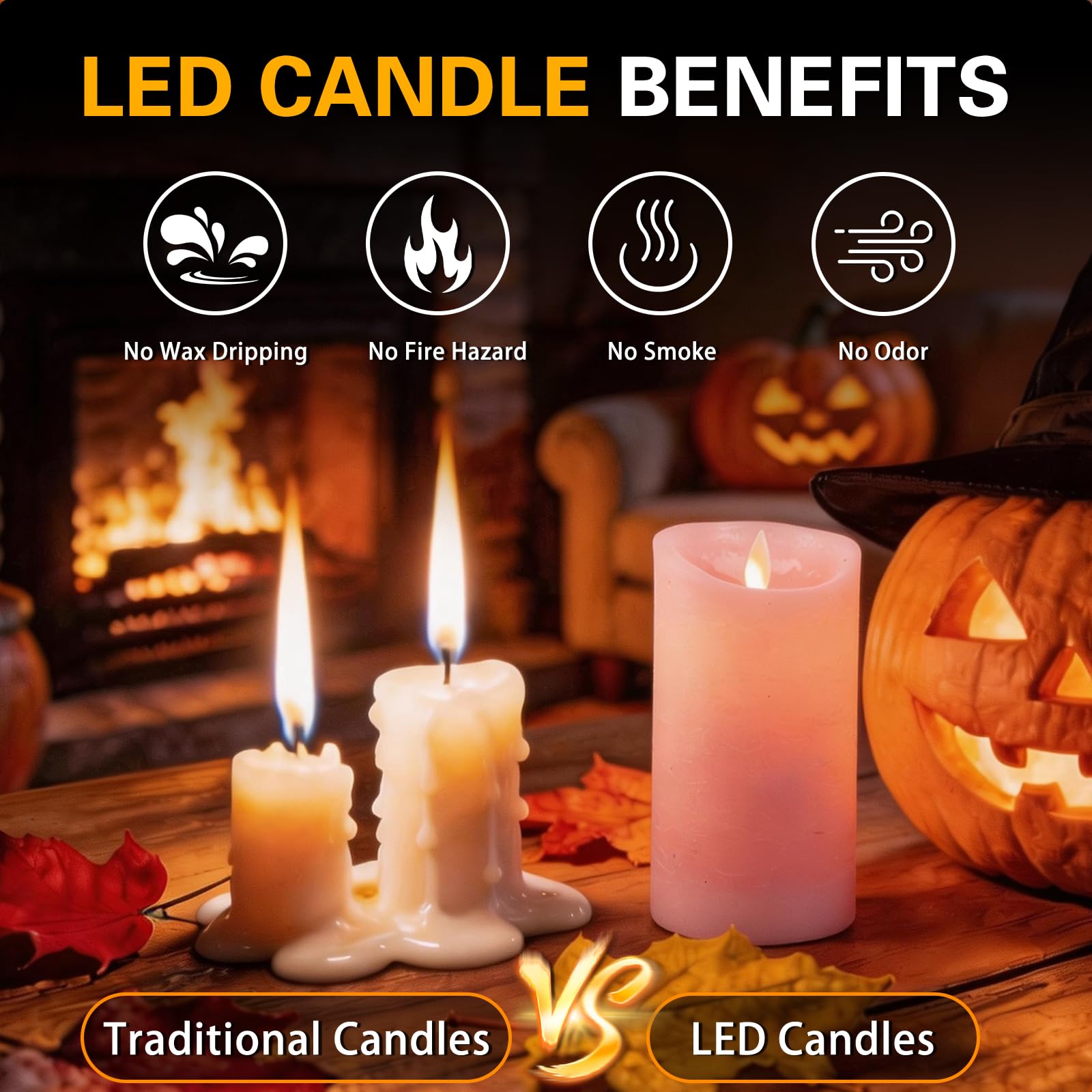Candele LED, [Set di 3] Candela a Batteria a LED Senza Fiammacon Timer Telecomando Fiamma Tremolante, Luce Bianca Calda, Lumini LED Elettriche, Dimmerabili per Casa Festival Decorazioni - Rosa