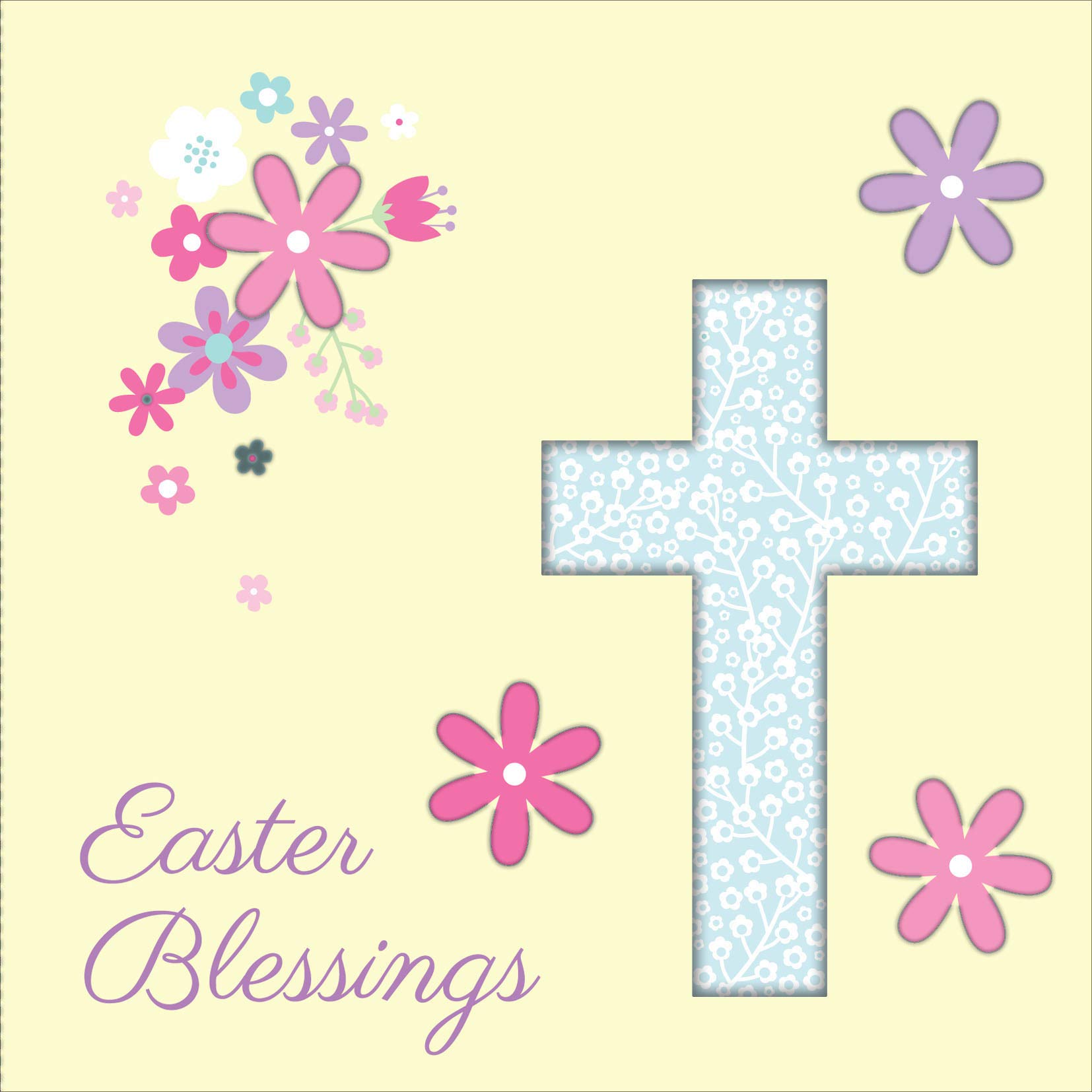 Pack of 6 RSPCA Charity Easter Greeting Cards In Same Design 446975, multicoloured, 14 x 14 cm