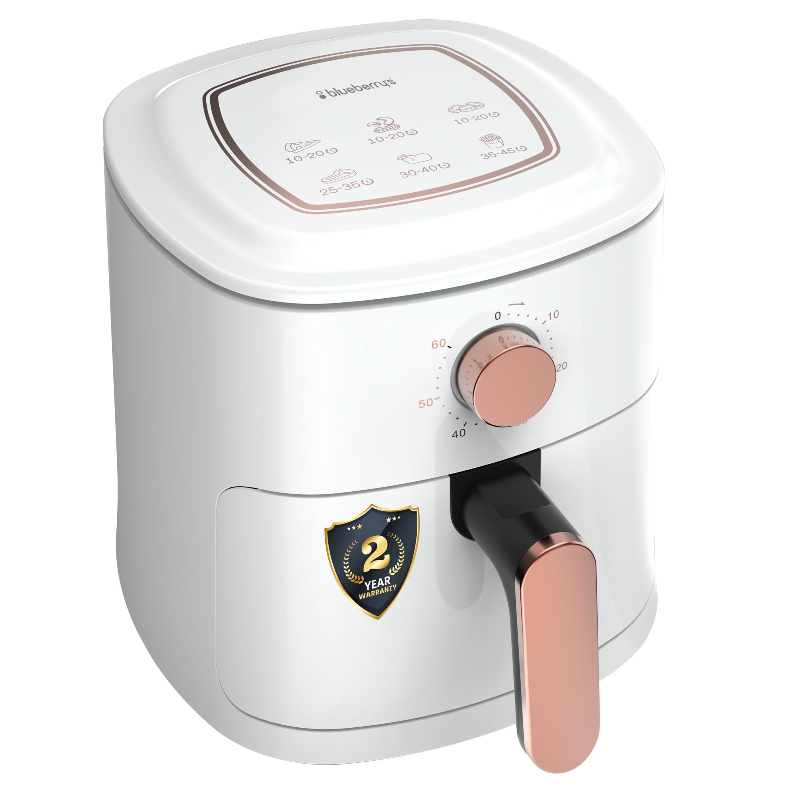 Blueberry's Digital Air Fryer: 90% Less Fat, 700W Power, 2.5L Capacity, Rapid Air Technology, Digital Touchscreen, 6 Preset Menus with Accessories Included