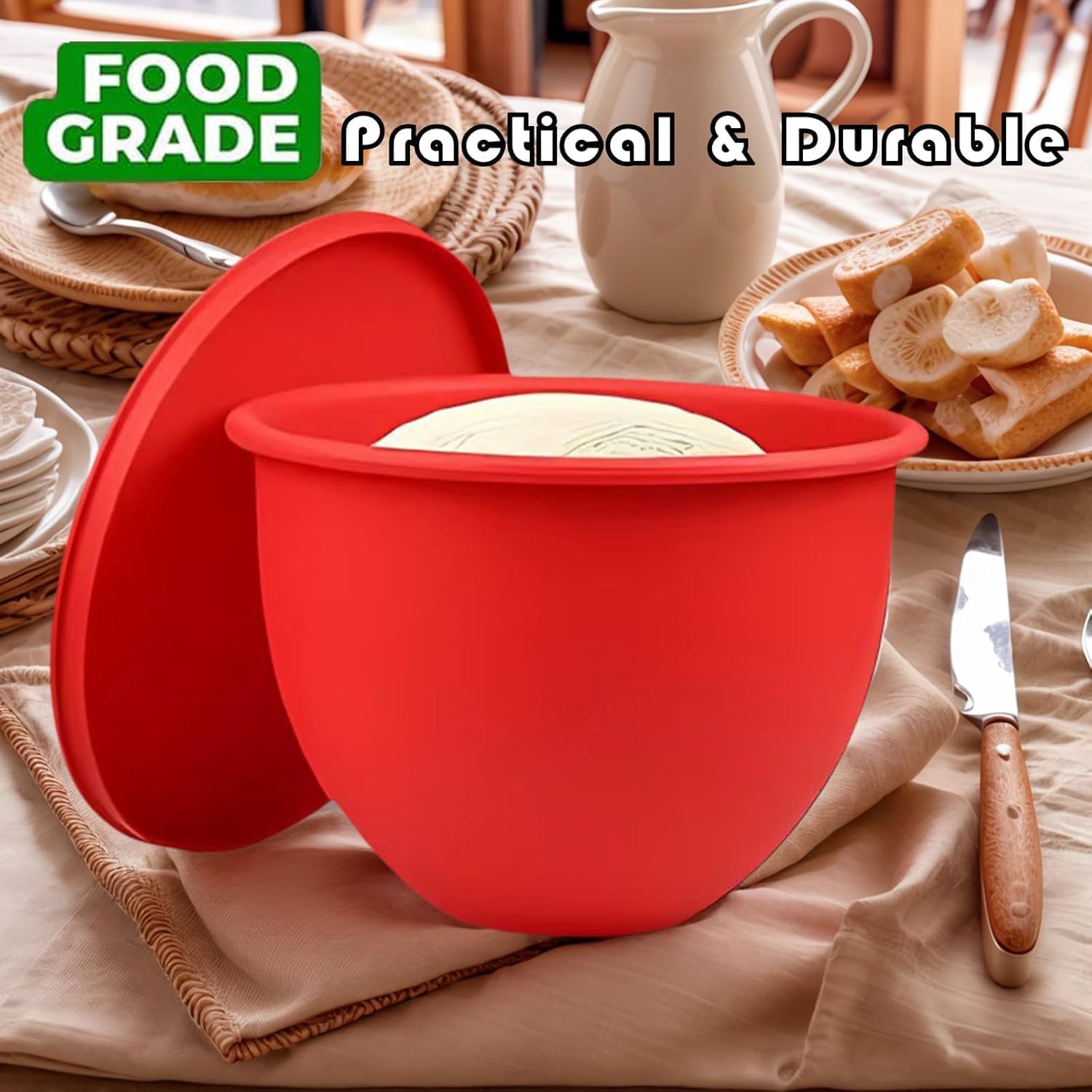 Silicone Stand Mixer Bowl Liners for KitchenAid Tilt-Head 5 Qt Mixers, Mixer Attachments and Accessories for Baking and Cooking Silicone Liners for Kitchen Tilt-Head 5 Qt Mixers (2pcs)