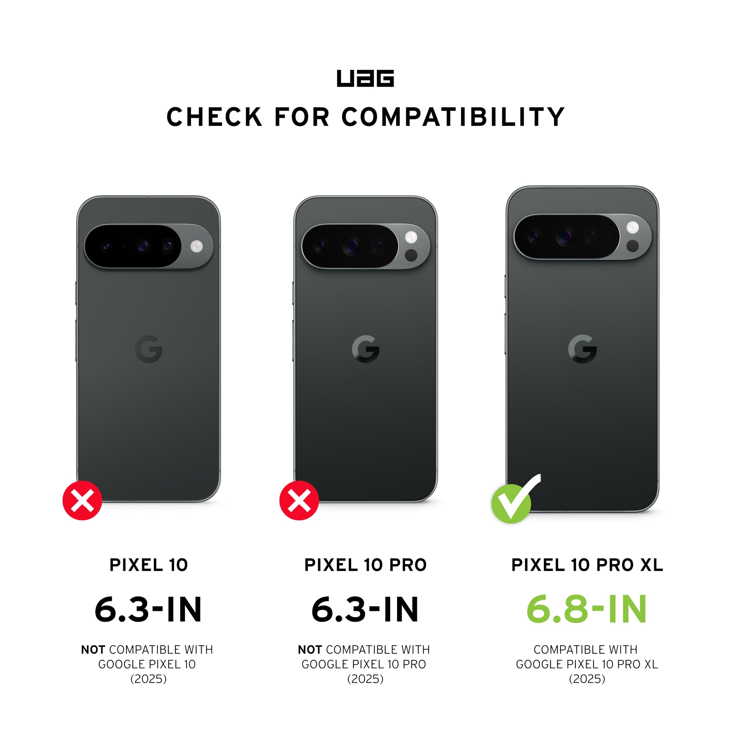 URBAN ARMOR GEAR UAG - Custodia protettiva trasparente per Google Pixel 10 Pro XL, compatibile con Pixelsnap e ricarica magnetica, robusta, colore: cenere/nero