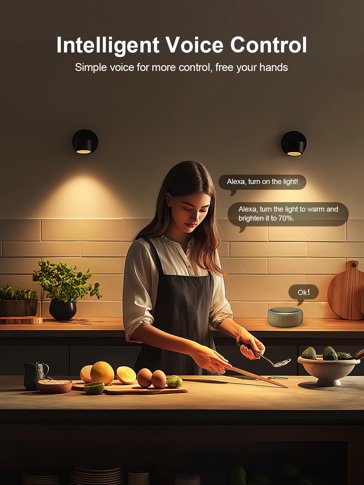 Fitop Lampadine Alexa Inteligente LED GU10, Dimmerabile Lampadina Smart 4.7W=50W, RGB & 2200K-6500K Bianco Freddo Caldo, Compatibile con Alexa/Google Home/Siri, Controllo APP, 5 pezzi